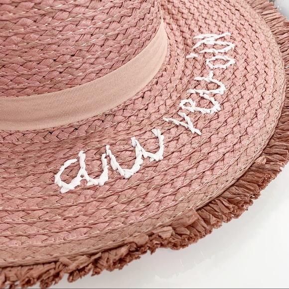 ✨HP✨ ‘Au Revoir’ Straw Hat w/ Ribbon Accent - Picture 2 of 8